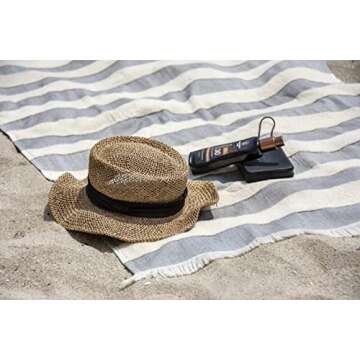 Black & White Brands Set of 4 Turkish Beach/Pool Towels. 100% Organic Turkish Cotton, Stylish and Portable XL Design.