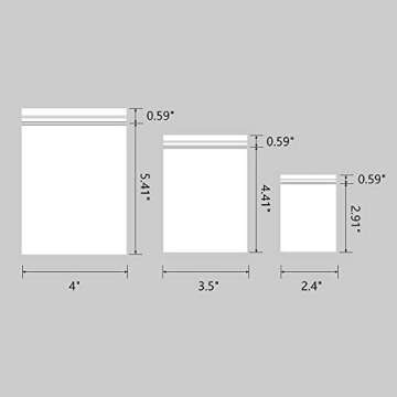 Small Plastic Bags for Jewelry 300pcs 3 Assorted Sizes Clear Zipper Baggies Jewelry Storage Bags 2 Mil for Beads Board Games Pill Travel 2.4 x 3.5/3.5 x 5/4 x 6 Inch (8 Sizes to Choose from)​