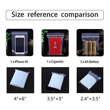Small Plastic Bags for Jewelry 300pcs 3 Assorted Sizes Clear Zipper Baggies Jewelry Storage Bags 2 Mil for Beads Board Games Pill Travel 2.4 x 3.5/3.5 x 5/4 x 6 Inch (8 Sizes to Choose from)​