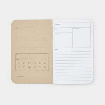 Word. Notebooks Adventure Log Pocket Travel Journal - Mini Notebook for Trips, Bullet Journals, Notepads (3 Pack)