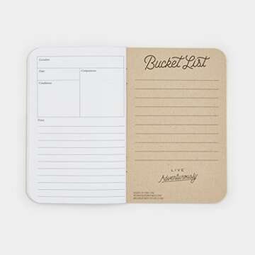 Word. Notebooks Adventure Log Pocket Travel Journal - Mini Notebook for Trips, Bullet Journals, Notepads (3 Pack)