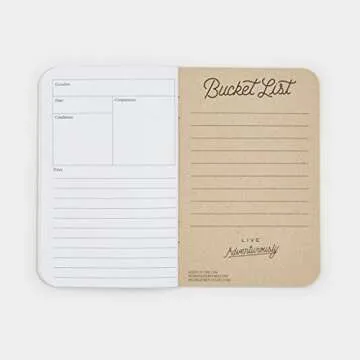 Word. Notebooks Adventure Log Pocket Travel Journal - Mini Notebook for Trips, Bullet Journals, Notepads (3 Pack)