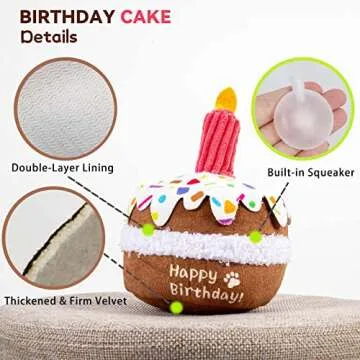 Lilfrd Dog Cake Toy - Fun Birthday Gifts for Pups
