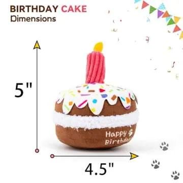 Lilfrd Dog Cake Toy - Fun Birthday Gifts for Pups