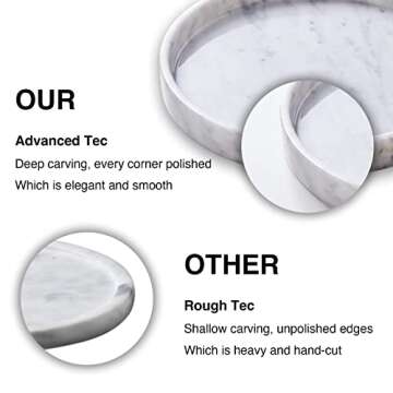 PHINILUX 𝐋𝐮𝐱𝐮𝐫𝐲 𝐈𝐭𝐚𝐥𝐢𝐚𝐧 100% Marble Round Vanity Tray 10‘?...