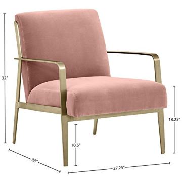 Rivet Clover Modern Glam Velvet Accent Chair in Navy