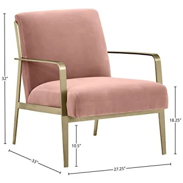 Rivet Clover Modern Glam Velvet Accent Chair in Navy