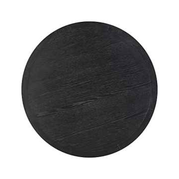 Tov Sahara Black Oak Round Dining Table for Stylish Gatherings