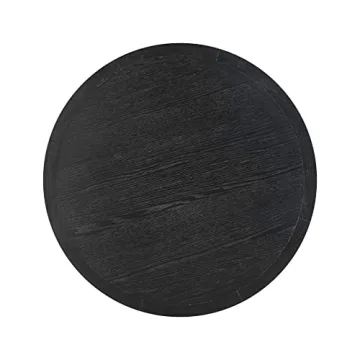 Tov Sahara Black Oak Round Dining Table for Stylish Gatherings