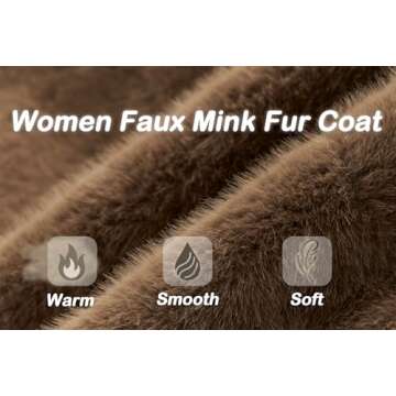 GRAN ORIENTE Faux Mink Fur Long Winter Warm Open Front Cardigan Coat Hooded,Fuzzy Loose Overcoat with Pockets (GK076 White XL)