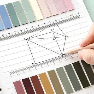 1200 Pcs Sticky Annotation Tabs Morandi Sticky Note Tabs Writable and Translucent Reminder Tabs with Ruler for Marking Page Notes Book Files