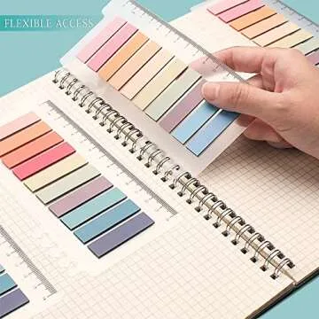 1200 Pcs Sticky Annotation Tabs Morandi Sticky Note Tabs Writable and Translucent Reminder Tabs with Ruler for Marking Page Notes Book Files
