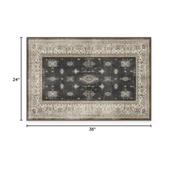 Ruggable Washable Area Rug, Verena Dark Wood - Elegant & Cozy