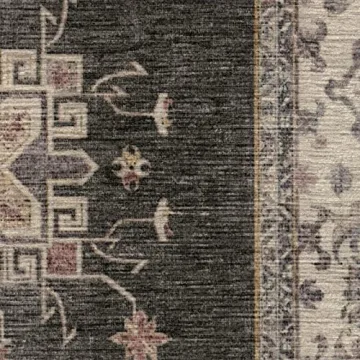 Ruggable Washable Area Rug, Verena Dark Wood - Elegant & Cozy