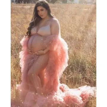 Elegant Tulle Maternity Dress for Photoshoot