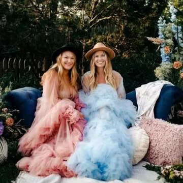 Elegant Tulle Maternity Dress for Photoshoot