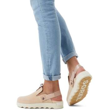 Sorel Women's Viibe Clog Slip-Ons - Nova Sand, Midnight Cocoa - Size 8