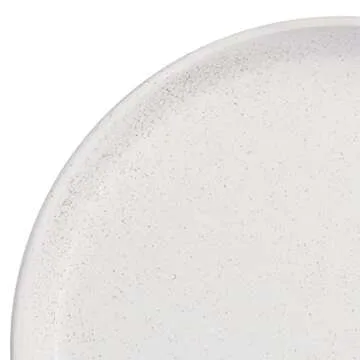 Gibson Soho Lounge Sofia Coupe Stoneware Dinnerware Set, Service for 4 (12pcs), White w/Speckle