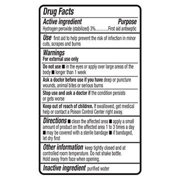 Amazon Basics Hydrogen Peroxide First Aid Antiseptic - 16 Fl Oz