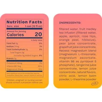 Recess Mood Magnesium Drink - Relaxing Sparkling Water