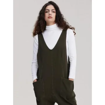 Stylish EXLURA Denim Bib Jumpsuit for Women