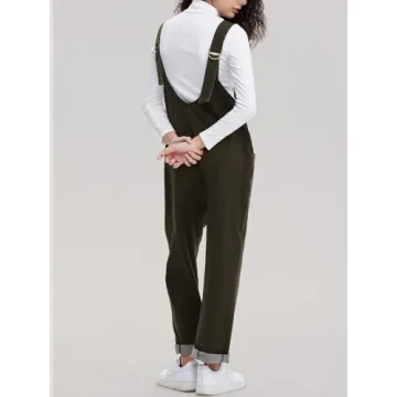 Stylish EXLURA Denim Bib Jumpsuit for Women