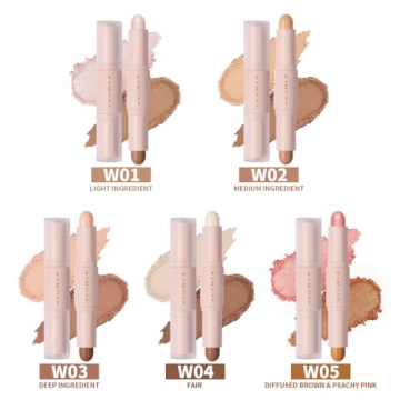 KIMUSE 2-in-1 Bronzer Stick for Effortless Highlighting