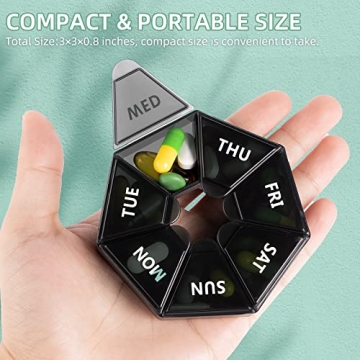 Gelibo Weekly Pill Organizer 2 Pack for Daily Vitamins and Supplements