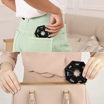 Gelibo Weekly Pill Organizer 2 Pack for Daily Vitamins and Supplements