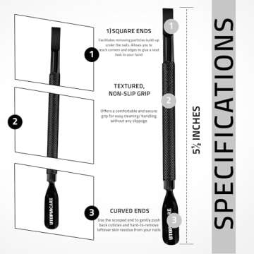 Utopia Care Cuticle Pusher - Professional Nail Tool