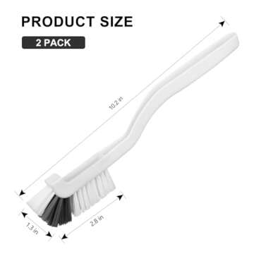 SetSail Small Scrub Brush, Mini Grout Brush Micro Edge Corner Cleaning Brush for Bottle, Tile Lines, Window Track, Bathroom Crevice Brush for Crevice and Narrow Space, 2 Pack