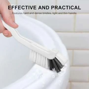 SetSail Small Scrub Brush, Mini Grout Brush Micro Edge Corner Cleaning Brush for Bottle, Tile Lines, Window Track, Bathroom Crevice Brush for Crevice and Narrow Space, 2 Pack