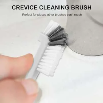 SetSail Small Scrub Brush, Mini Grout Brush Micro Edge Corner Cleaning Brush for Bottle, Tile Lines, Window Track, Bathroom Crevice Brush for Crevice and Narrow Space, 2 Pack