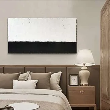 Epicler Contemporary Black & White Abstract Canvas Art