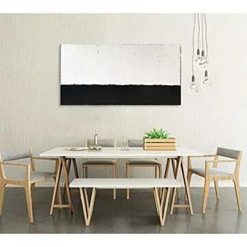 Epicler Contemporary Black & White Abstract Canvas Art