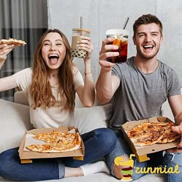 Eco-Friendly 16oz Mason Jar Cups Set with Lids and Straws