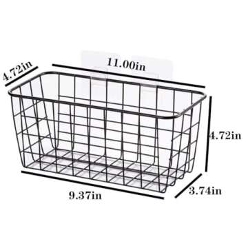LeleCAT Wall-Mounted Storage Baskets, No Drilling Required
