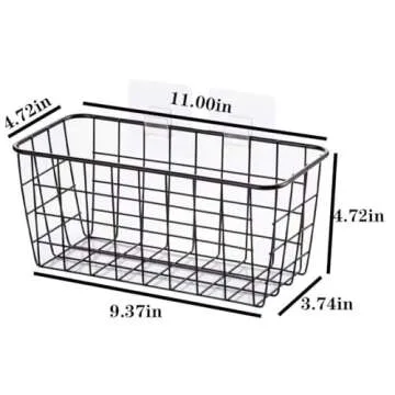 LeleCAT Wall-Mounted Storage Baskets, No Drilling Required