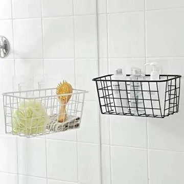 LeleCAT Wall-Mounted Storage Baskets, No Drilling Required