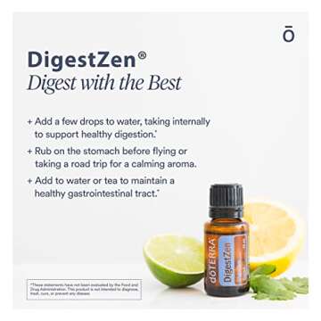 doTERRA DigestZen 15ml - Pure Essential Oil Digestive Blend with Peppermint, Ginger and Other Natura...