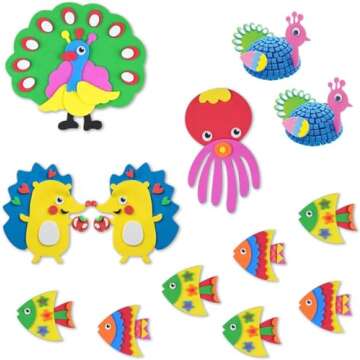 Upins 1000 Pcs Black Wiggle Googly Eyes with Self-Adhesive, 6mm 8mm 10 mm 12mm Mixed Packaging