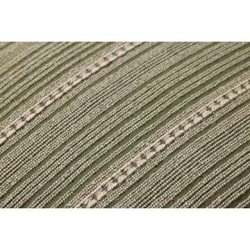 Loloi Chris Loves Julia Howie Collection PCJ0023 Green/Natural 22'' x 22'' Cover w/Down Pillow