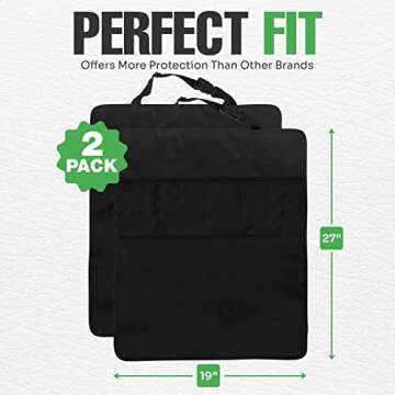 Trobo Car Back Seat Covers for Kids - Kick Mats