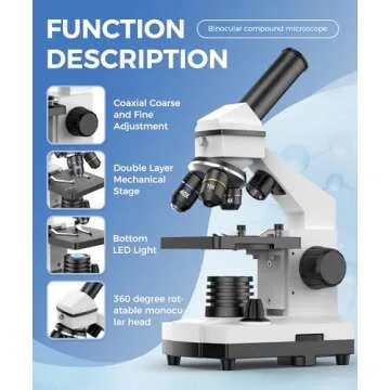 PalliPartners Compound Microscope for Students and Adults