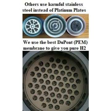 H2 USB Sport MAXX Hydrogen Water Generator with Glass Bottle and Inhaler Adapter (Silver)