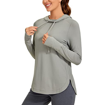 CRZ YOGA Women's Workout Hoodie Pullover Athletic Shirt