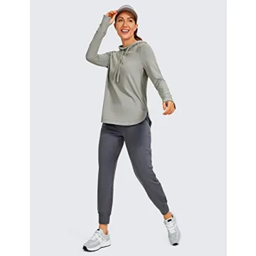 CRZ YOGA Women's Workout Hoodie Pullover Athletic Shirt