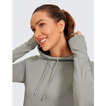 CRZ YOGA Women's Workout Hoodie Pullover Athletic Shirt