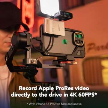 Lexar 1TB Professional Go Portable SSD w/Hub, Supports Apple 4K 60fps ProRes, Up to 1050MB/s, USB 3.2 Gen 2, Rugged, IP65, Ultracompact, Compatible w/iPhone 15/16, External SSD (LSL400S001T-RNSNU)