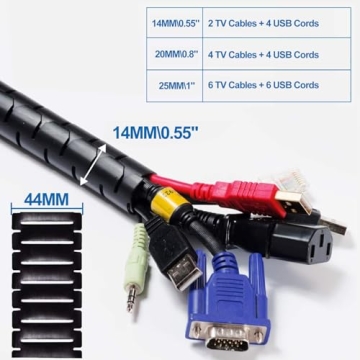 RELIANCER Cable Management Sleeve 10FT - Tidy Solutions